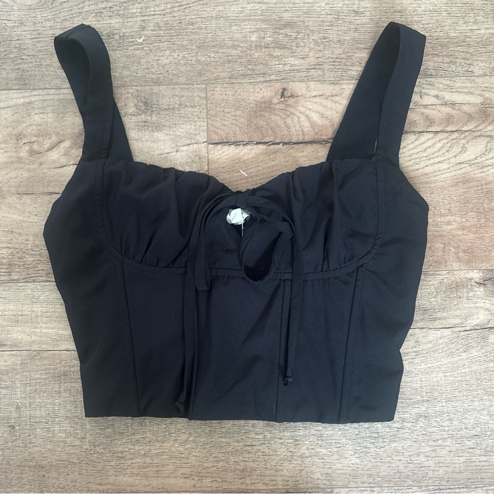 Black corset like crop top size extra small from L.A Hearts